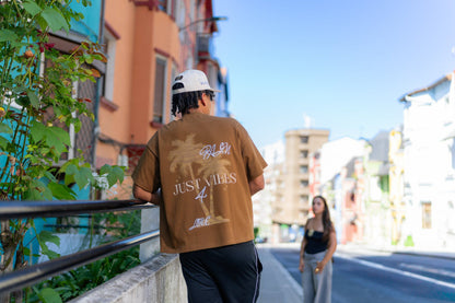 JUST VIBES BROWN SHIRT