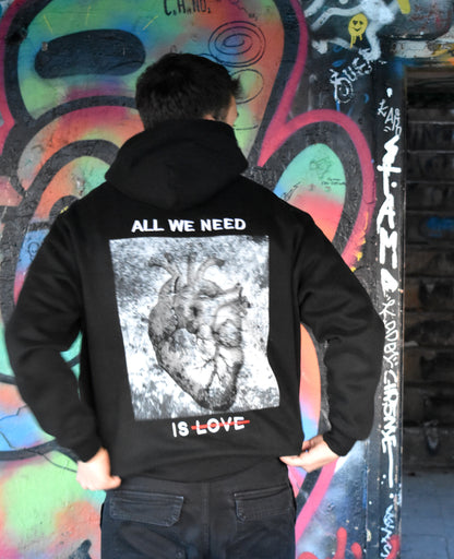 HEARTFUL BLACK HOODIE