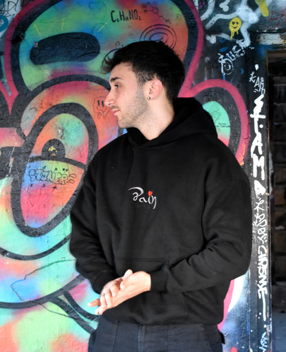 HEARTFUL BLACK HOODIE