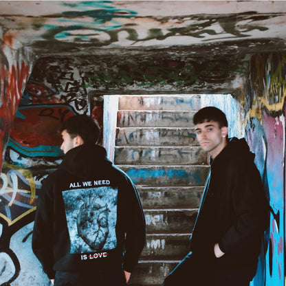 HEARTFUL BLACK HOODIE