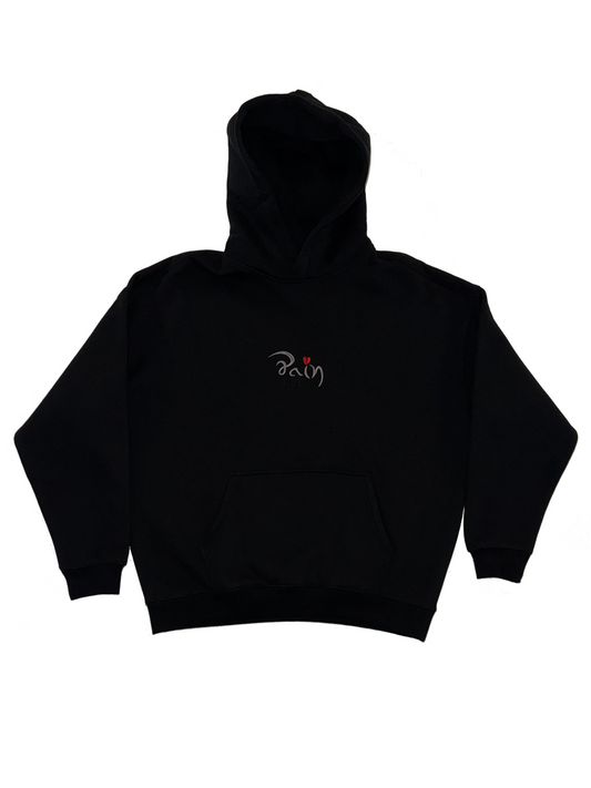 HEARTFUL BLACK HOODIE