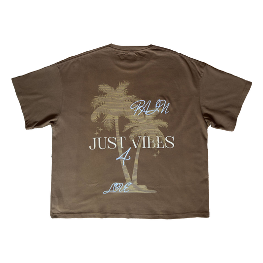 JUST VIBES BROWN SHIRT